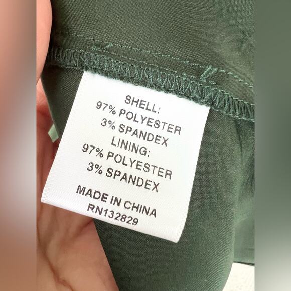 MAJORELLE revolve Etta Mini Dress Autumn Green Satin wedding puff sleeve fall - Picture 7 of 12